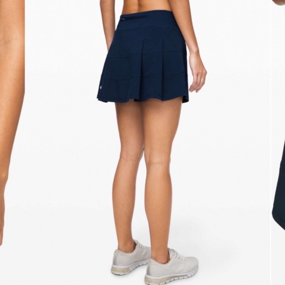 Lululemon Pace Rival Skirt Women 6 Tall 4Way Stretch 15" Navy Athletic Swift Run
